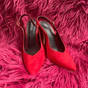 Red Slingbacks - Size 9 (Best for 8 or 8 1/2)
